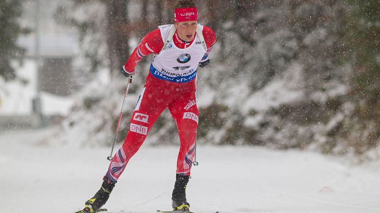 Lars Helge Birkeland går dagens stafett