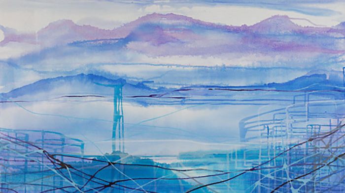 Tiina Herttuan maalaus Meeting 1 (2012) 