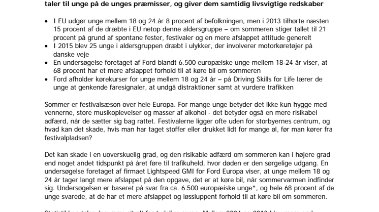 Unge i sommervarmen – en dårlig kombination i trafikken