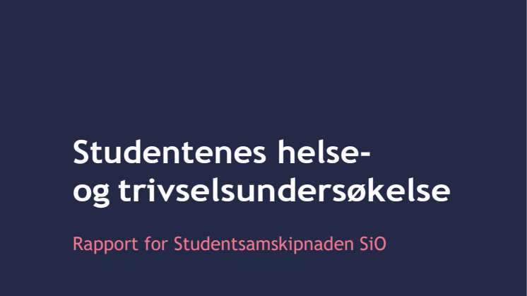 SHoT 2021 tilleggsundersøkelsen - resultater for Oslo 