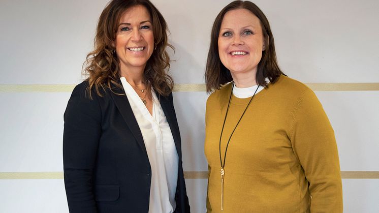 Eva Nyh Hederberg, vd på BizMaker och Sara Nylund, vice ordförande Regionstyrelsen