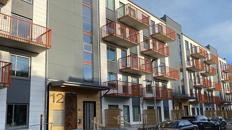 Familjebostäders nya hus i Sisjödal
