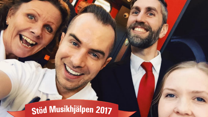 Servicevärdarna på MTR Express ligger bakom idén att starta en insamling till Musikhjälpen.