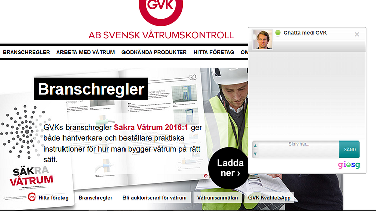 GVK ger teknisk support via chatt, mail eller telefon
