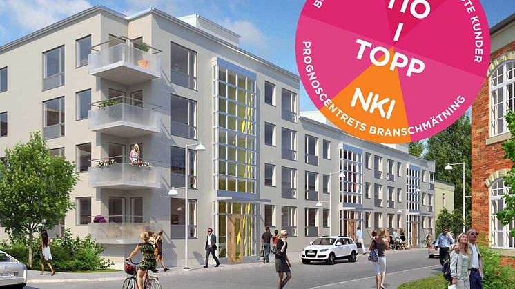 HSB brf Slottsvakten I Nyköping på 6:e plats i branschmätning 