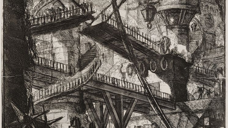 The Drawbridge, Carceri d´invenzione VII / Imaginary Prisons VII (1761) by Giovanni Battista Piranesi. 