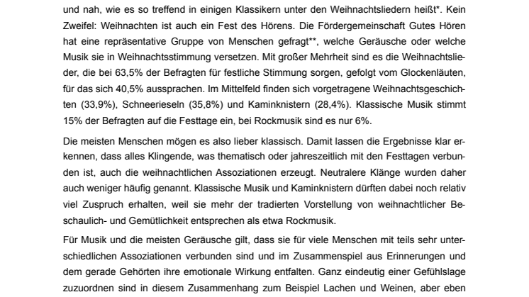 Wie klingt Weihnachten? – diese Klänge sorgen für die festliche Stimmung