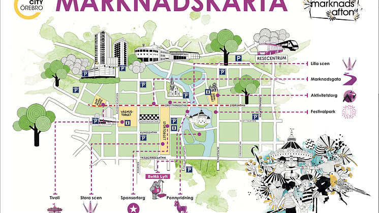 En nyhet för i år är den marknadskarta som vi tagit fram för att underlätta för besökarna.