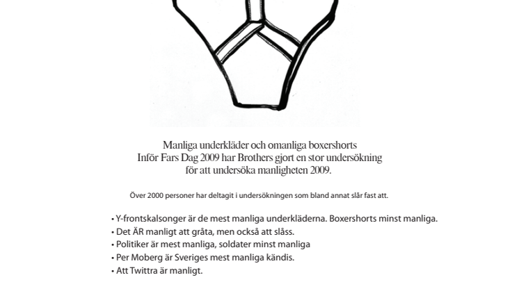 Y-front mest manligt i ny undersökning
