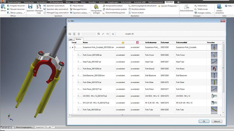 Neue Version von PRO.FILE bietet PDM/PLM-Funktionalität für AutoCAD 2016