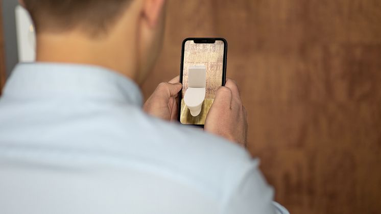 AR-tekniikan avulla niin kuluttajat kuin alan ammattilaiset voivat tarkastella, miltä esimerkiksi IDO Glow -wc-istuin näyttäisi omassa kylpyhuoneessa.