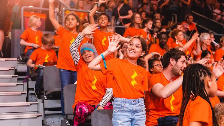 Side by Side by El Sistema, konsert i Scandinavium under det stora musiklägret.