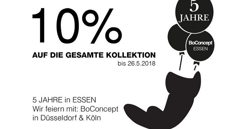 BoConcept NRW: 5 Jahre in Essen – 10% auf ALLES