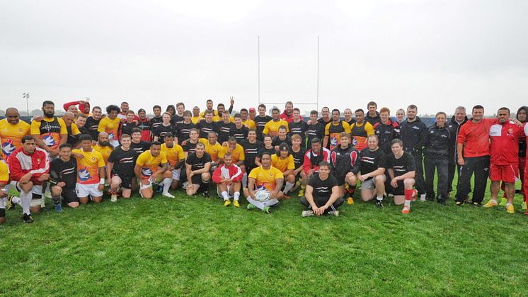 Northumbria students take on Tonga rugby team 