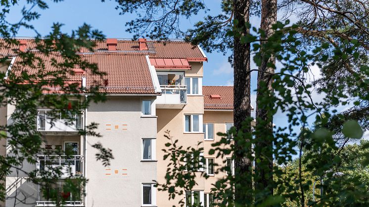 Staden utvecklas och förtätas. SKBs kvarter Tisaren i Årsta växer och får två nya bostadshus. Foto: baraBild.se