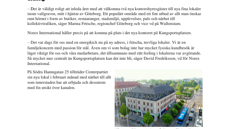 Kontorsuthyrningar på över 700 kvadratmeter inom vallgraven i Göteborg