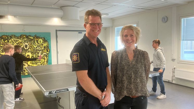 Berndt Karlsson, stabschef och Jenny Wiemo, rektor på Klaraskolan jobbar tillsammans för Trygga Klara.