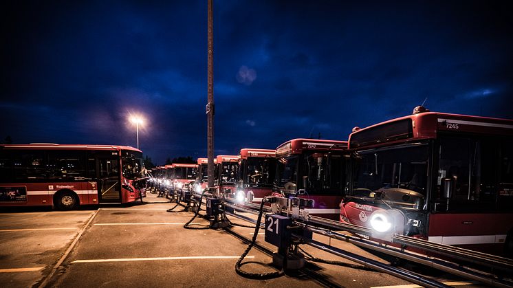 Smart uppvärmning av bussar sparar energi motsvarande två vindkraftverk