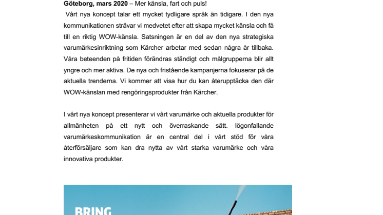  Kärcher satsar på WOW-känslan!