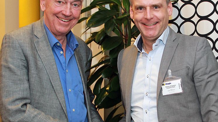 Bert-Inge Hogsved, grundare och VD för Hogia-gruppen tillsammans med Magnus Wingmark, VD för Academic Work Sverige
