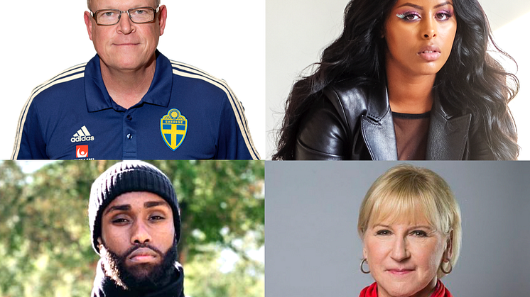 Årets pristagare är Janne Andersson, Sherihan ”Cherrie” Hersi, Hamza Mostafa och Margot Wallström