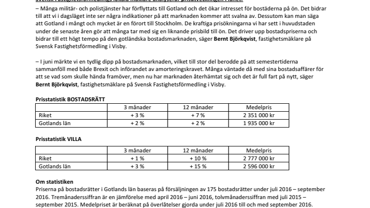 Mäklare i Visby: ”Full fart på Gotlands bostadsmarknad”