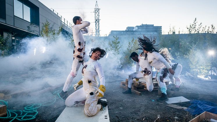 Denne uken kan du oppleve en installasjon, utstilling og en vandrende danseforestilling utendørs på Økern. Foto: Yaniv Cohen