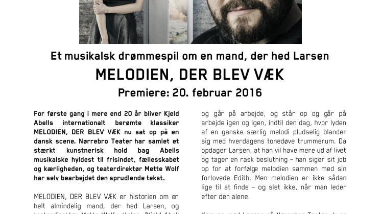 MELODIEN, DER BLEV VÆK på Nørrebro Teater