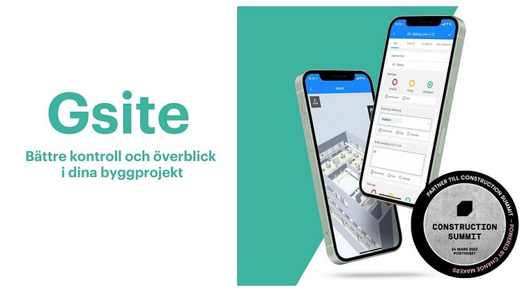 Gsite - ett digitalt vertkyg för projektstyrning och informationshantering.