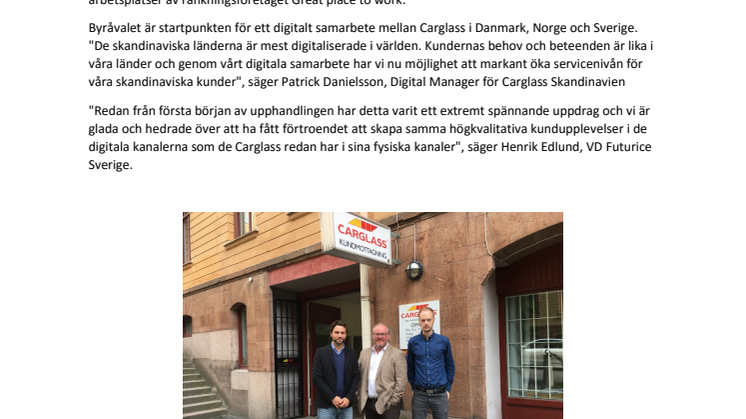 Carglass väljer Futurice som digital byrå