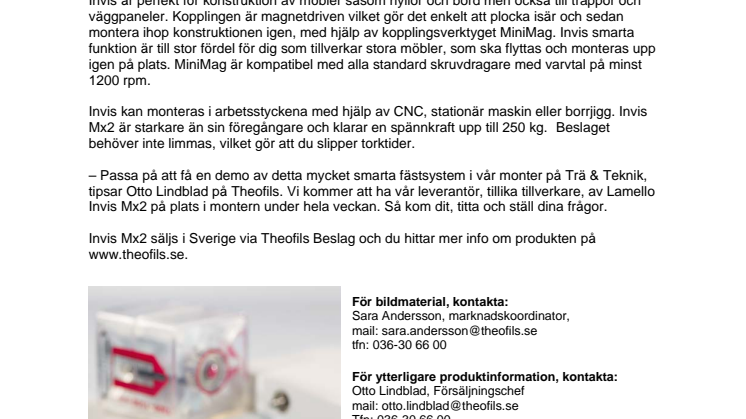 Osynliga och starka sammanfogningar med nytt magnetiskt fästelement