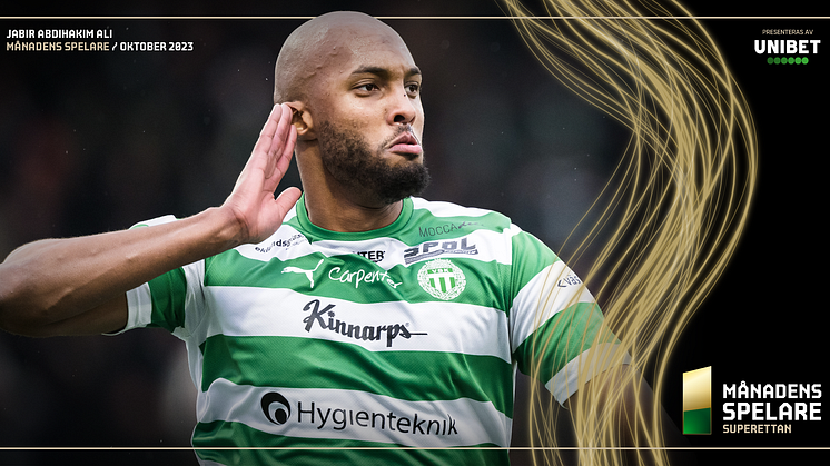 Jabir Abdihakim Ali är Månadens Spelare i Superettan i oktober