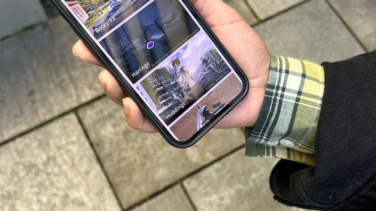 Konstverk från Botkyrka presenteras i appen Upptäck historien. Foto: Stockholms läns museum. 
