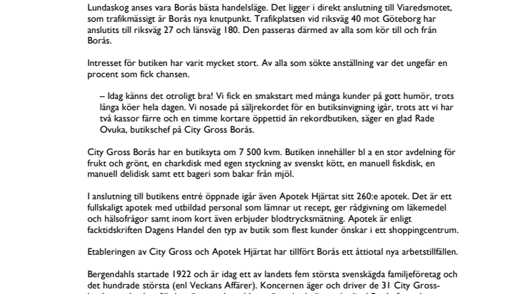 Trafikkaos när City Gross invigdes i Borås