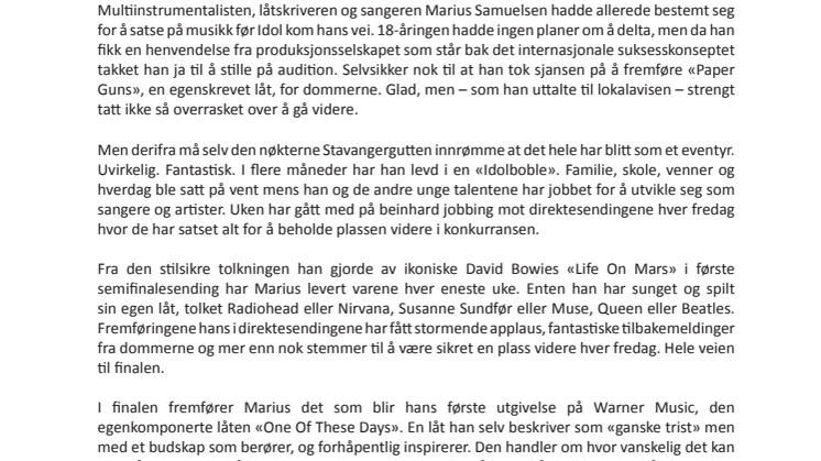 Marius Samuelsen BIO