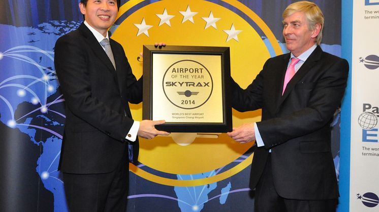 Singapore Changi Airport named the World's Best Airport for 5th time at the 2014 Skytrax World Airport Awards