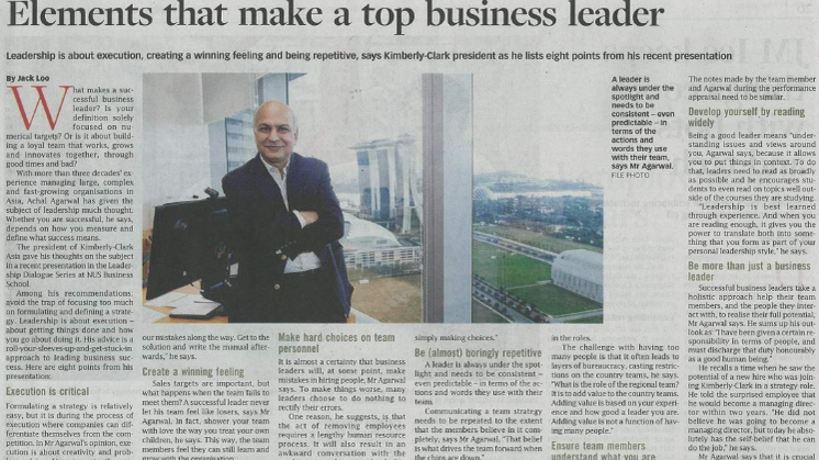 Elements that make a top business leader