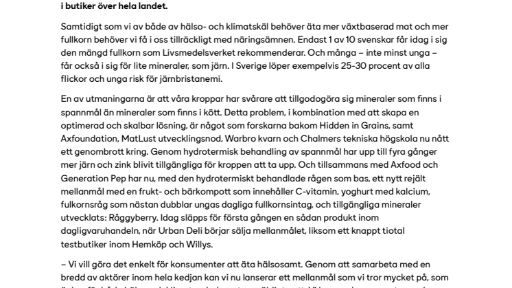 Axfood och Generation Pep lanserar nyï unikt mellanmål baserat på.pdf