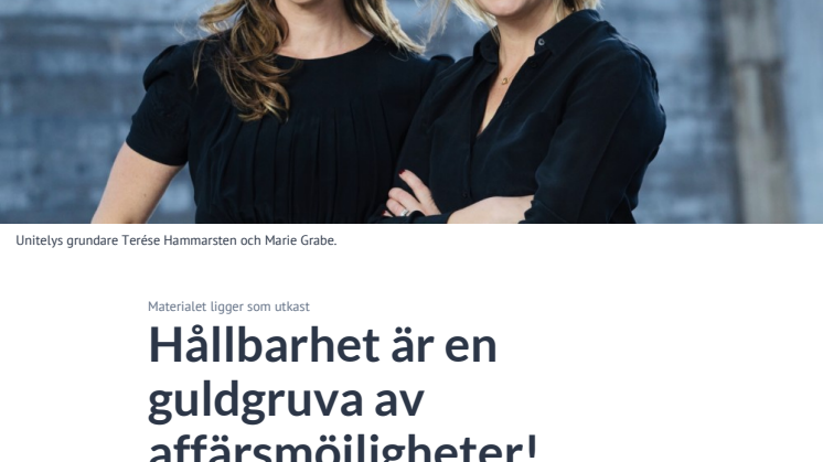 Hållbarhet är en guldgruva av affärsmöjligheter!