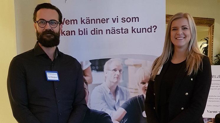 Karl Bergbom från Veteranpoolen och Sophie Jörnelius från Manpower/Experis.