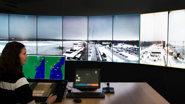 Bildtext: Remote Tower med fjärrstyrd flygtrafikledning
