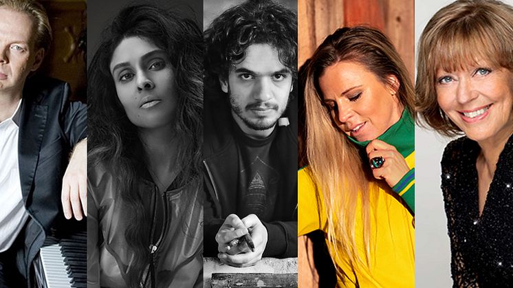 Bildkollage:Per Tengstrand, Qica, Amir Bressler, Lisa Miskovsky och Lill Lindfors. Bildkollaget får inte användas, bilder finns på förfrågan.