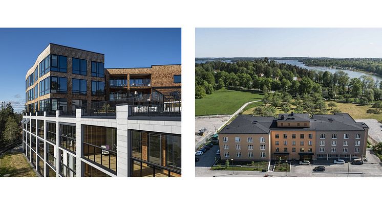 Från vänster; Graninge Strand och Näsby Slottspark