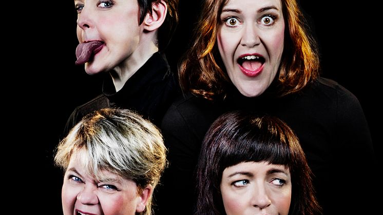 Skådespelerskorna Annika Kofoed, Cecilia Lindqvist, Evamaria Björk och Susanne Karlsson.