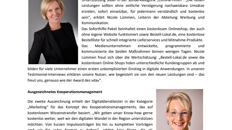 Verzeichnismedienpreis 2020: Sutter LOCAL MEDIA zweifach ausgezeichnet