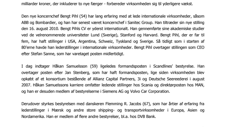 Scandlines styrker topledelsen