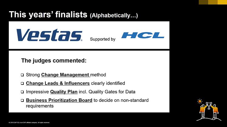 SAP Nordic Quality Awards 2018 Winners - Business Transformation Category