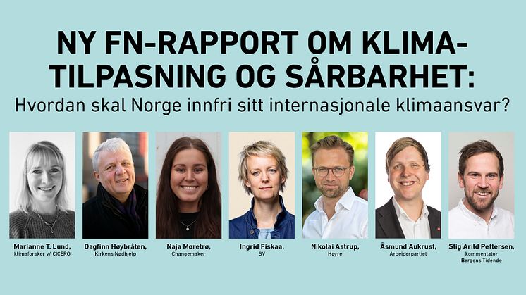 Frokostseminar: Hva sier FNs klimapanels ferske rapport?
