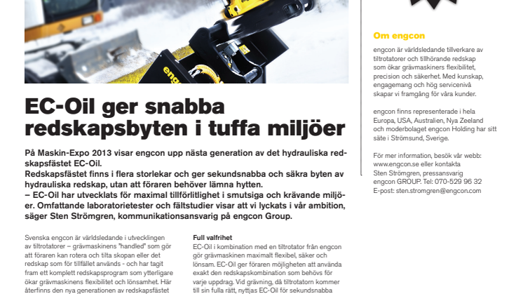 EC-Oil ger snabba redskapsbyten i tuffa miljöer