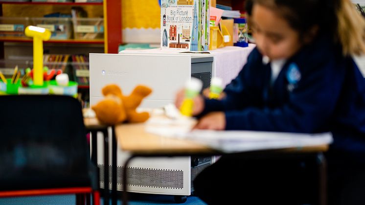 Blueair Classic 605 in classroom in Netley Primary School and Centre for Autism